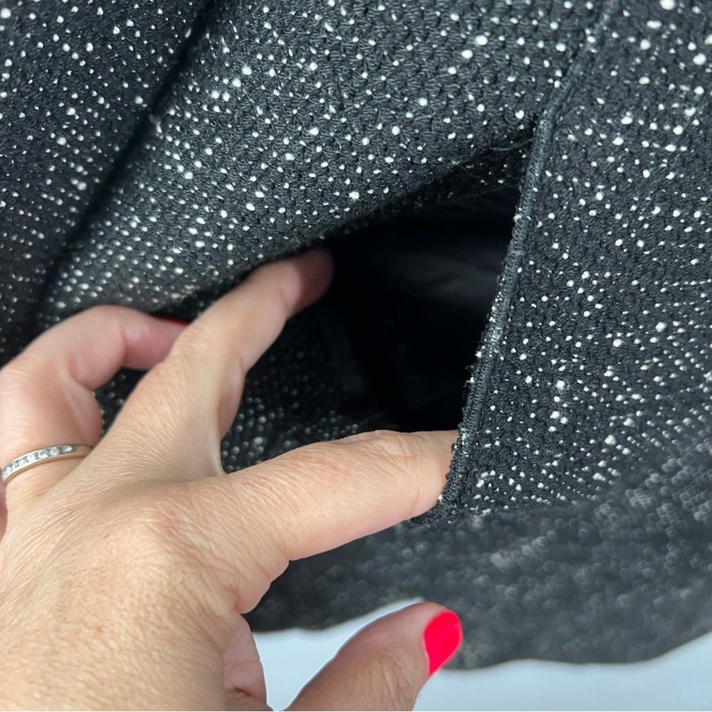 Akris Punto asymmetrical zip blazer jacket black white size 8 - Picture 2 of 9